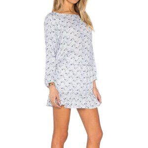 Revolve New Soft Joie Arryn B Blue Floral Ruffle Mini dress Women's sz XS
